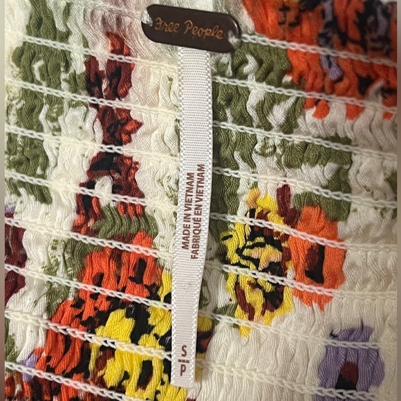 Free People Happy Heart Ruched Mini Dress Sz Sm - Picture 6 of 8